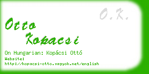 otto kopacsi business card
